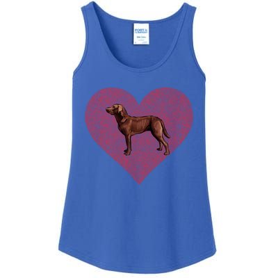 Chesapeake Bay Retriever Valentines Day Dog Love Fingerprint Gift Ladies Essential Tank