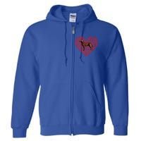 Chesapeake Bay Retriever Valentines Day Dog Love Fingerprint Gift Full Zip Hoodie