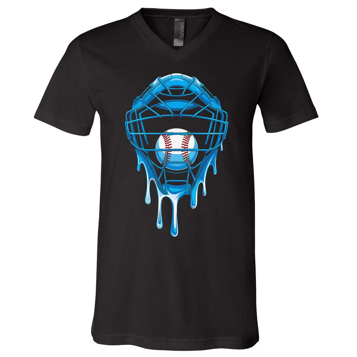 Cool Baseball Respect The Drip Melted Ice Cream Baseball V-Neck T-Shirt