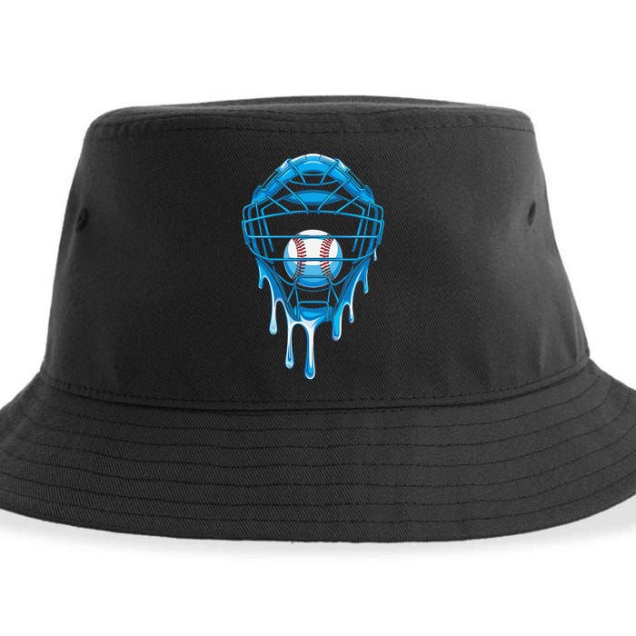 Cool Baseball Respect The Drip Melted Ice Cream Baseball Sustainable Bucket Hat