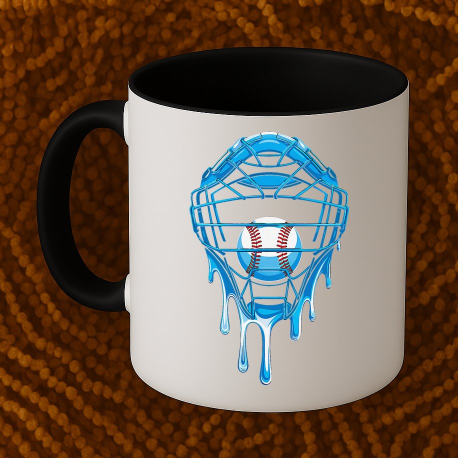 Cool Baseball Respect The Drip Melted Ice Cream Baseball Mug