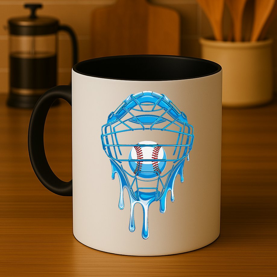 Cool Baseball Respect The Drip Melted Ice Cream Baseball Mug