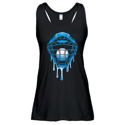 Cool Baseball Respect The Drip Melted Ice Cream Baseball Ladies Essential Flowy Tank