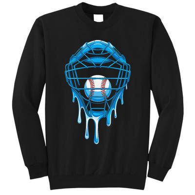 Cool Baseball Respect The Drip Melted Ice Cream Baseball Tall Sweatshirt