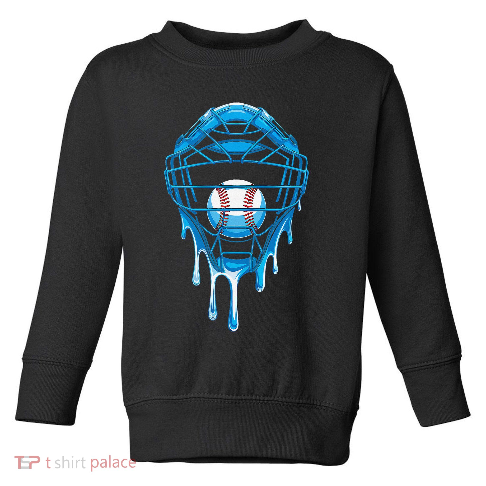 Cool Baseball Respect The Drip Melted Ice Cream Baseball Toddler Sweatshirt