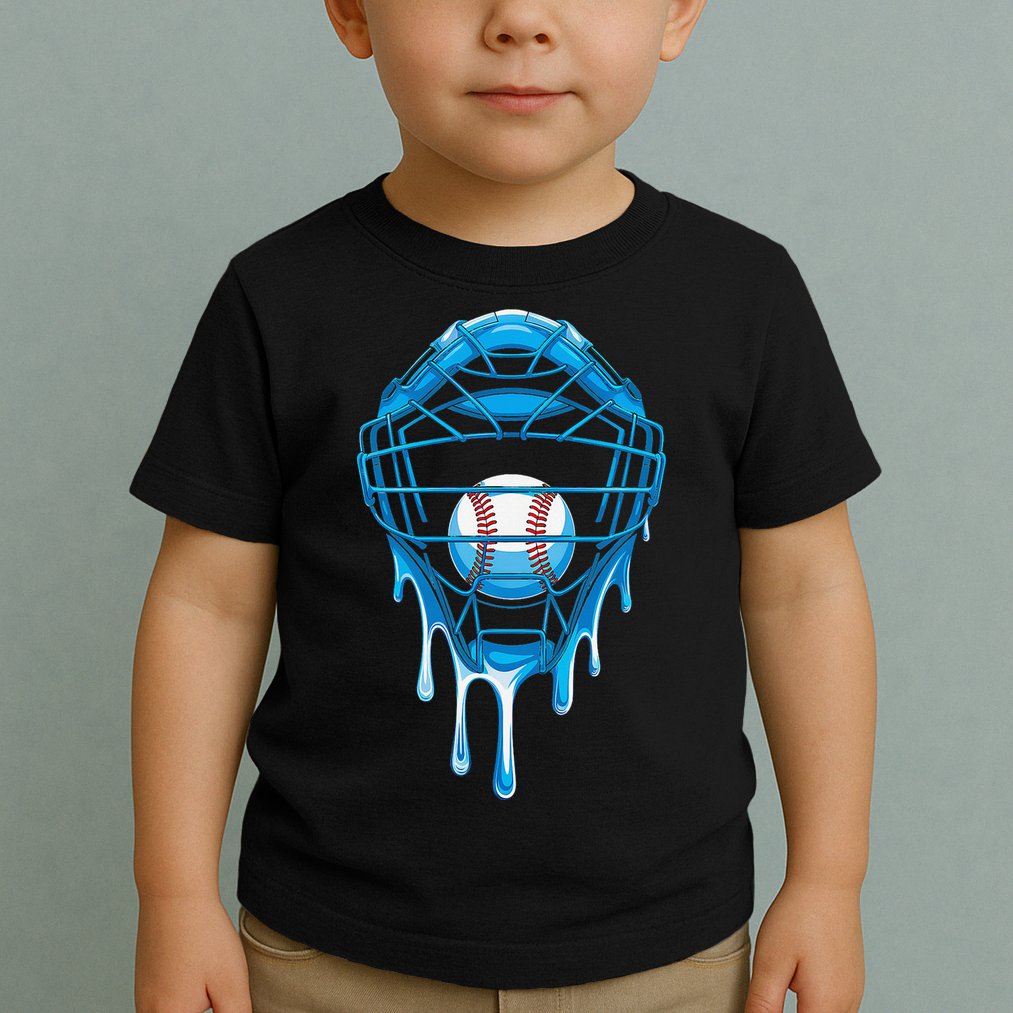 Cool Baseball Respect The Drip Melted Ice Cream Baseball Toddler T-Shirt