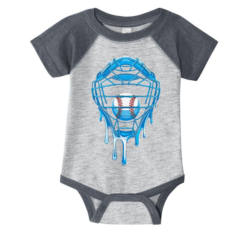Cool Baseball Respect The Drip Melted Ice Cream Baseball Infant Baby Jersey Bodysuit