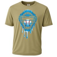 Cool Baseball Respect The Drip Melted Ice Cream Baseball Cooling Performance Crew T-Shirt