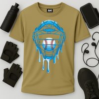 Cool Baseball Respect The Drip Melted Ice Cream Baseball Cooling Performance Crew T-Shirt