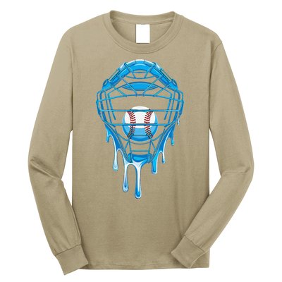 Cool Baseball Respect The Drip Melted Ice Cream Baseball Long Sleeve Shirt