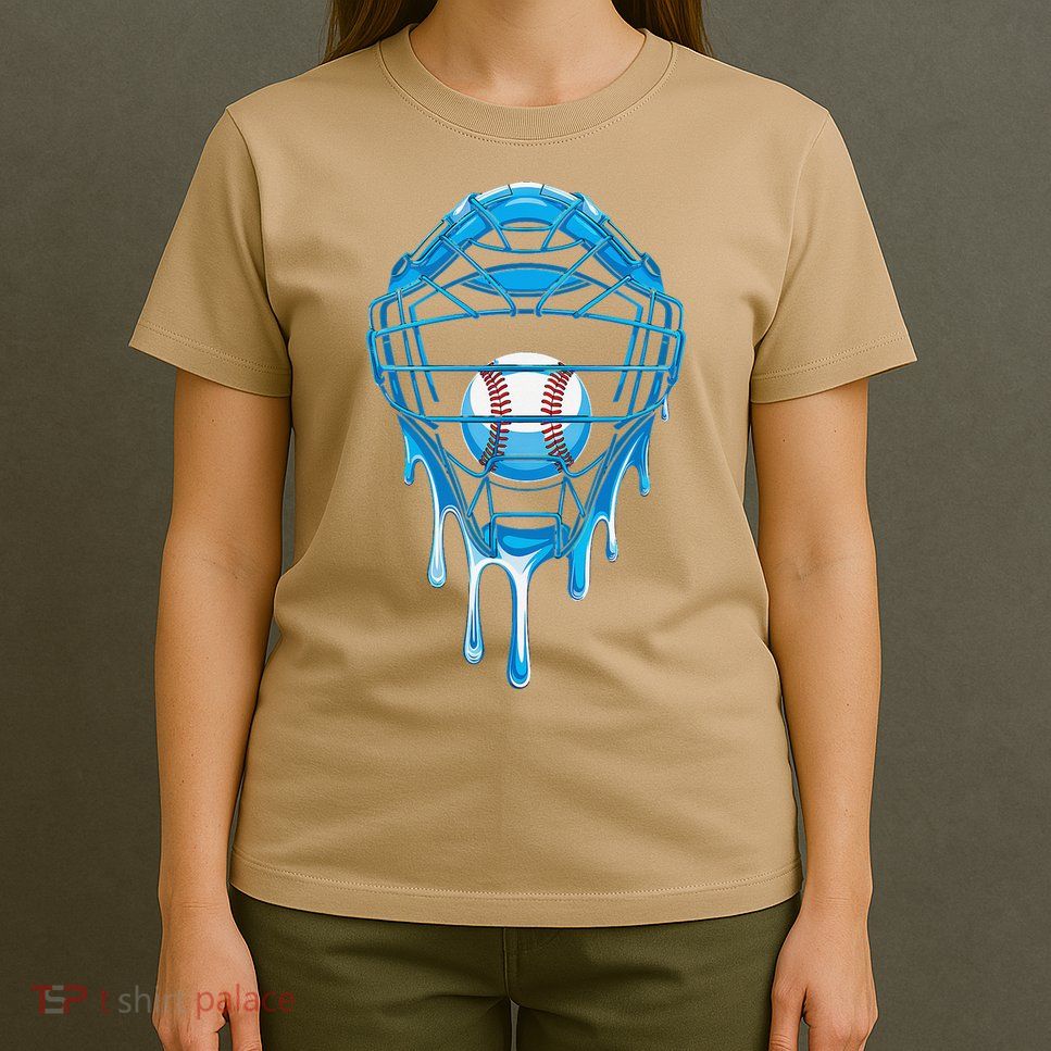 Cool Baseball Respect The Drip Melted Ice Cream Baseball T-Shirt