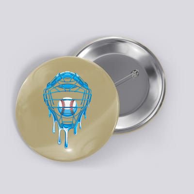 Cool Baseball Respect The Drip Melted Ice Cream Baseball Button
