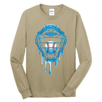 Cool Baseball Respect The Drip Melted Ice Cream Baseball Tall Long Sleeve T-Shirt
