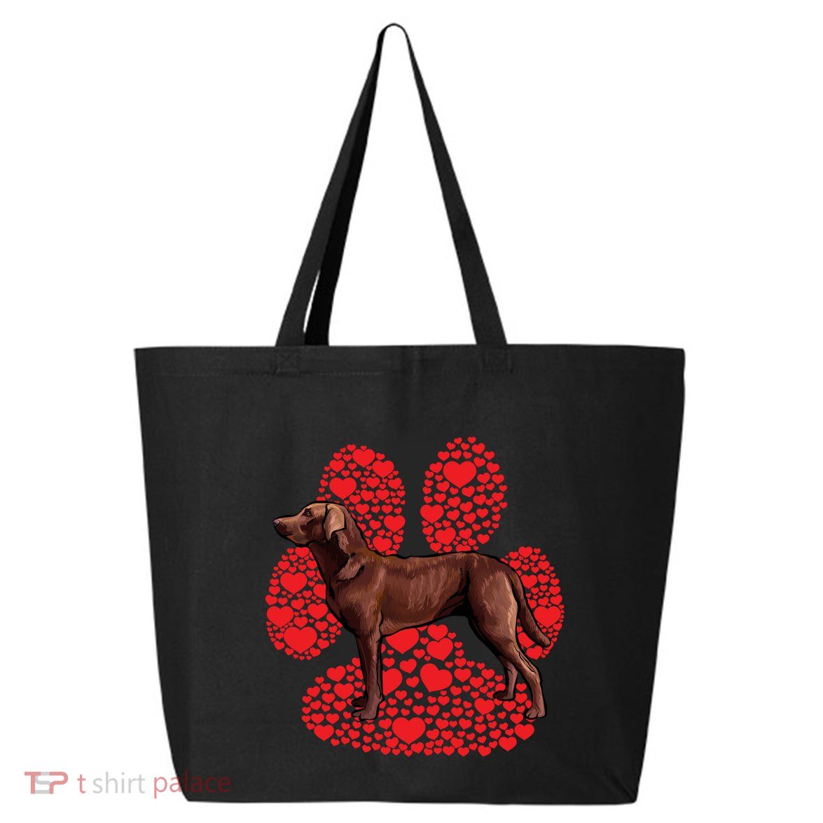 Chesapeake Bay Retriever Valentines Day Dog Love Paw Gift 25L Jumbo Tote