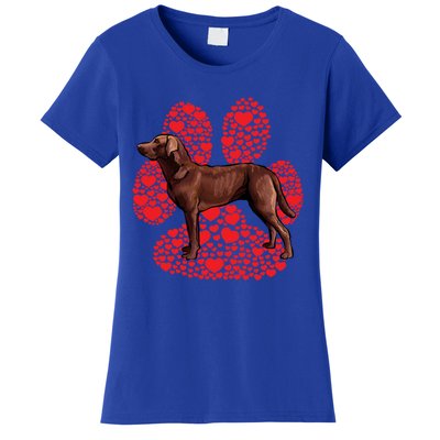 Chesapeake Bay Retriever Valentines Day Dog Love Paw Gift Women's T-Shirt