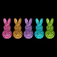Cute Bunny Rabbits Easter Colorful 7-Panel Snapback Hat