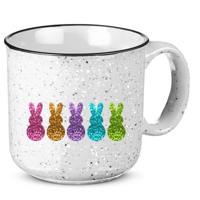 Cute Bunny Rabbits Easter Colorful 15oz Campfire Ceramic Mug