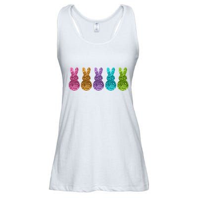 Cute Bunny Rabbits Easter Colorful Ladies Essential Flowy Tank