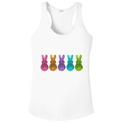 Cute Bunny Rabbits Easter Colorful Ladies PosiCharge Competitor Racerback Tank