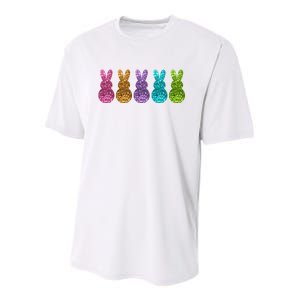 Cute Bunny Rabbits Easter Colorful Youth Performance Sprint T-Shirt