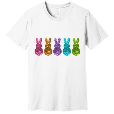 Cute Bunny Rabbits Easter Colorful Premium T-Shirt