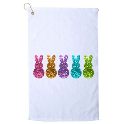 Cute Bunny Rabbits Easter Colorful Golf Towel