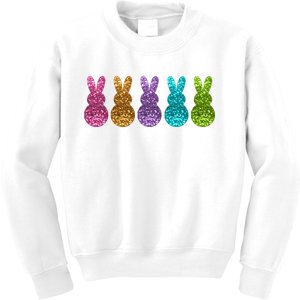 Cute Bunny Rabbits Easter Colorful Kids Sweatshirt