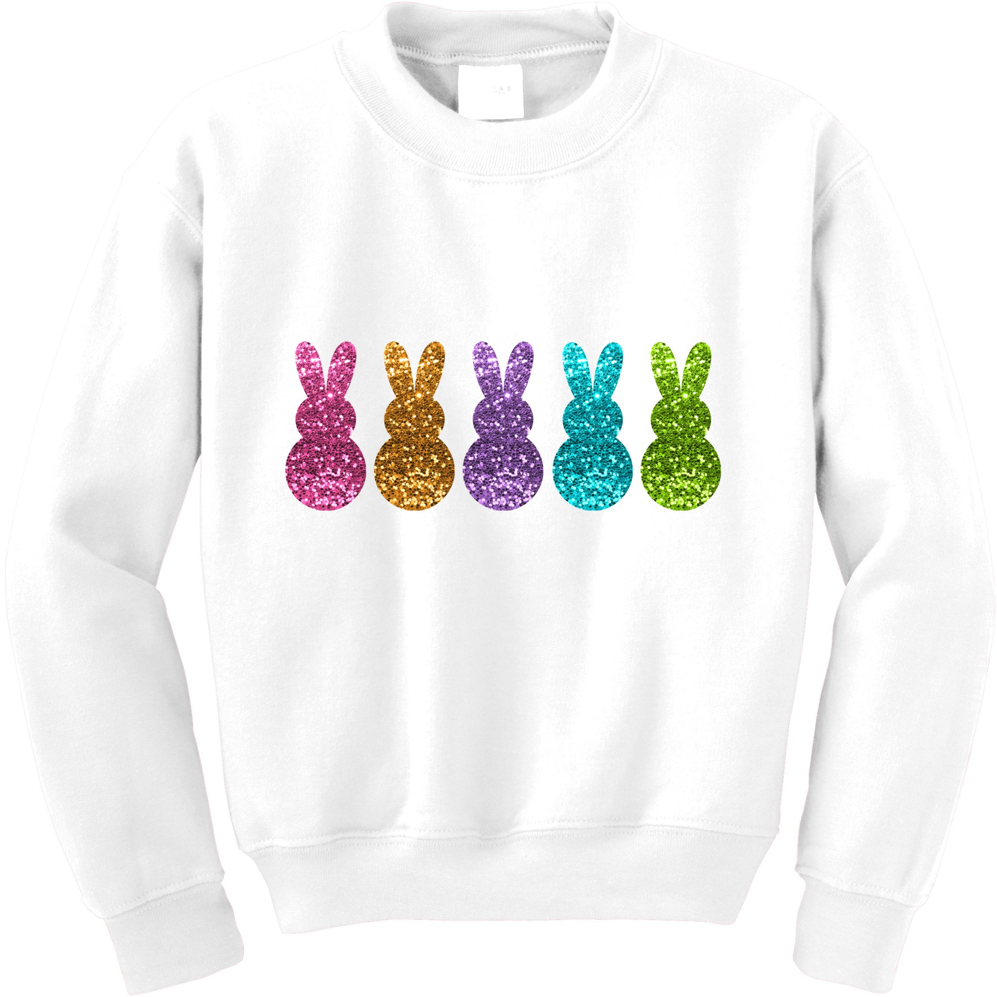 Cute Bunny Rabbits Easter Colorful Kids Sweatshirt