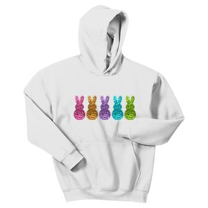 Cute Bunny Rabbits Easter Colorful Kids Hoodie