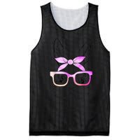 Cute Bunny Rabbit Face Tie Dye Glasses Girl Happy Easter Day Mesh Reversible Basketball Jersey Tank