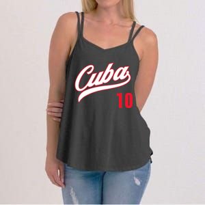 Cuba Baseball Remera Beisbol Cuban Jersey 10 Women's Strappy Tank