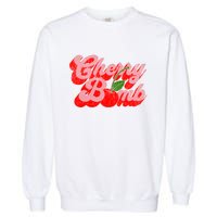 Cherry Bomb Retro 70s Vintage Style Cute Garment-Dyed Sweatshirt