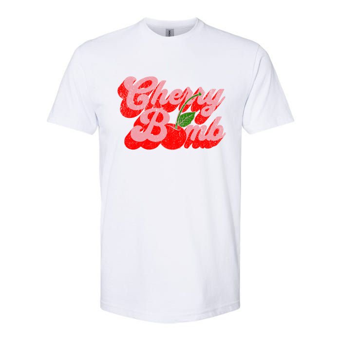 Cherry Bomb Retro 70s Vintage Style Cute Softstyle CVC T-Shirt