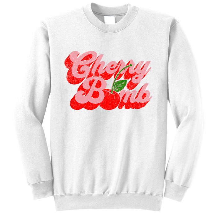 Cherry Bomb Retro 70s Vintage Style Cute Sweatshirt