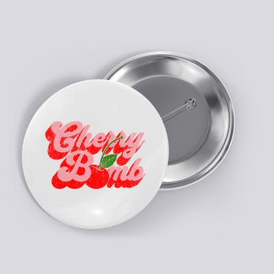Cherry Bomb Retro 70s Vintage Style Cute Button
