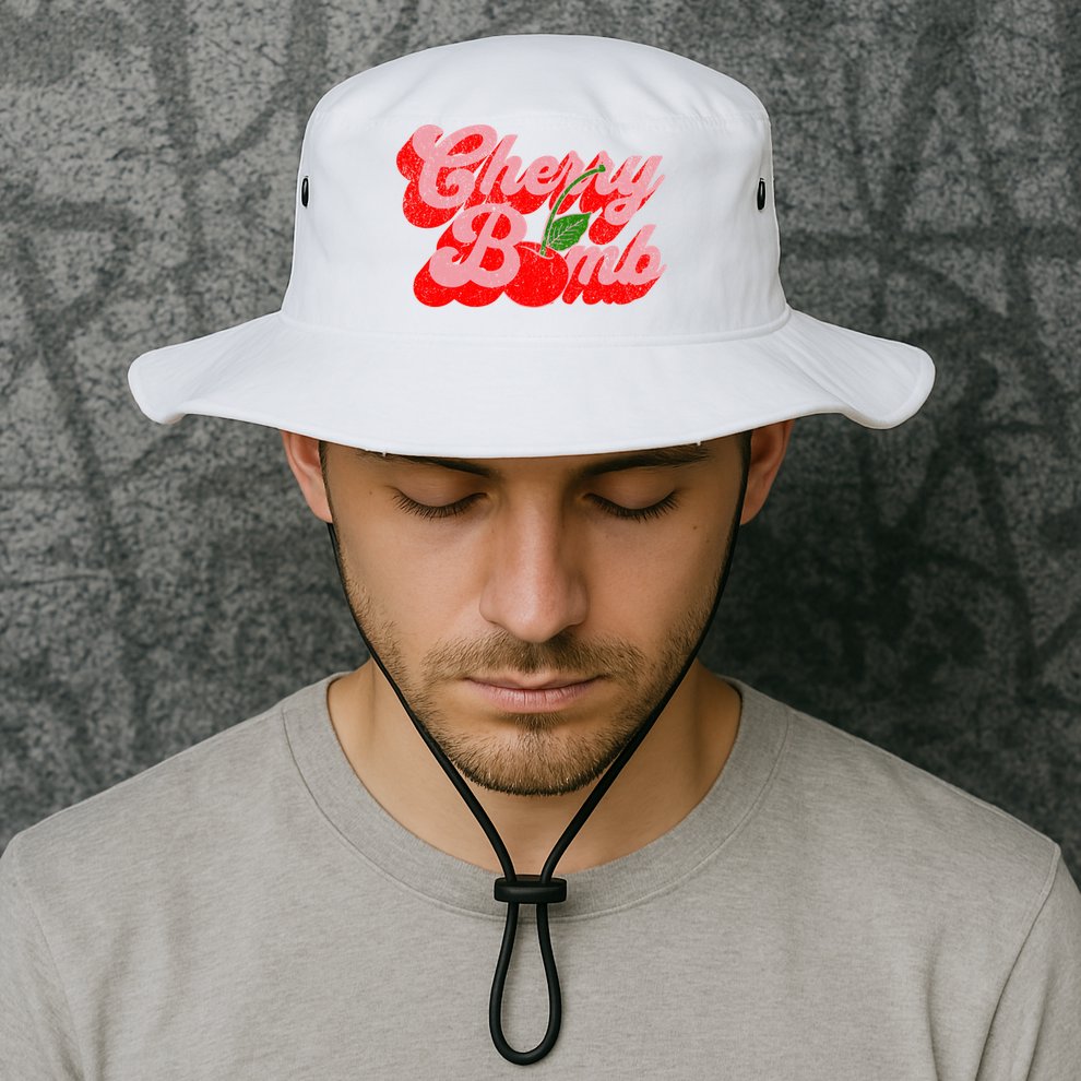 Cherry Bomb Retro 70s Vintage Style Cute Bucket Hat