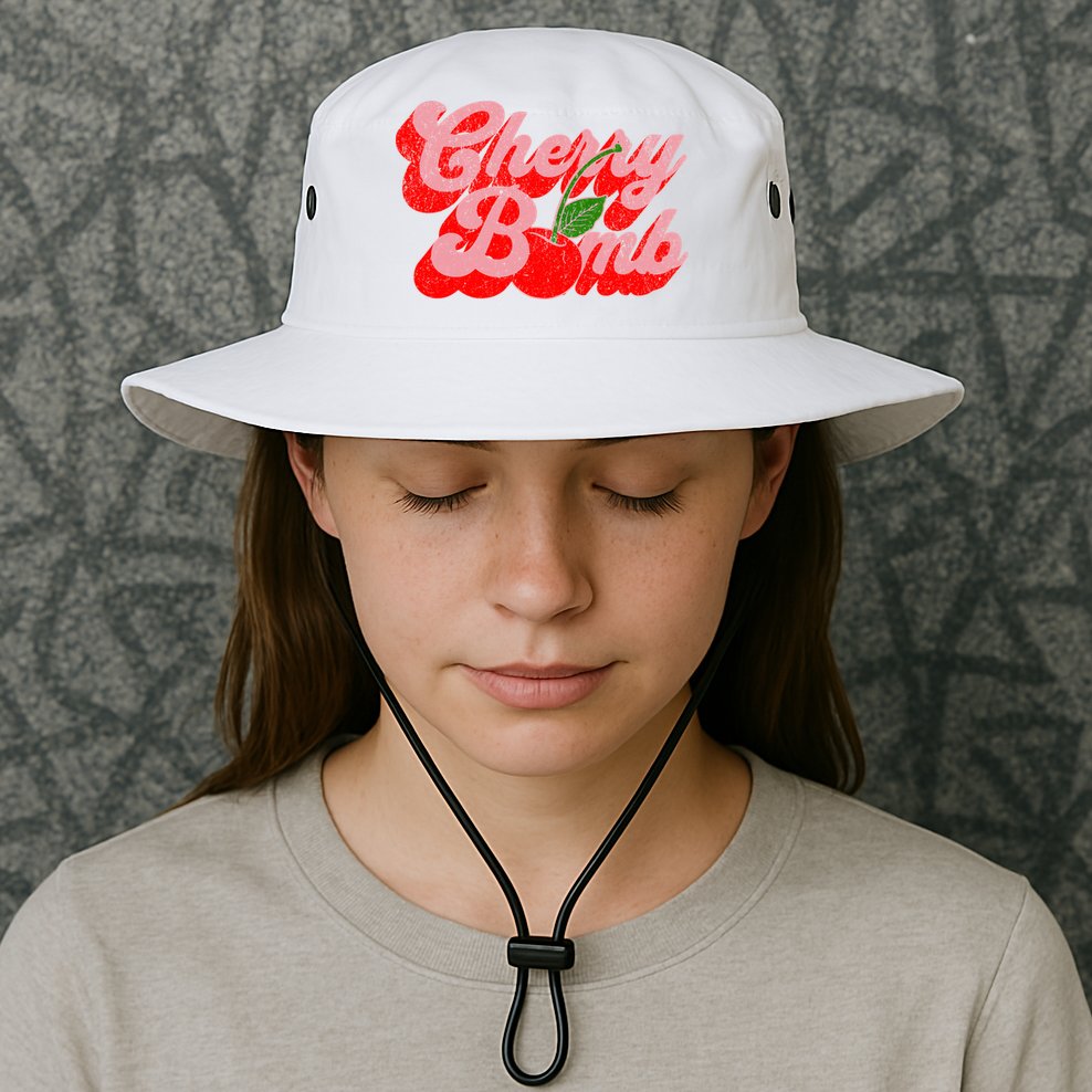 Cherry Bomb Retro 70s Vintage Style Cute Bucket Hat