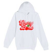 Cherry Bomb Retro 70s Vintage Style Cute Premium Pullover Hoodie