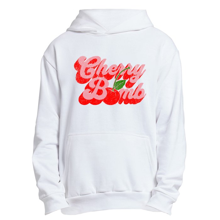 Cherry Bomb Retro 70s Vintage Style Cute Urban Pullover Hoodie