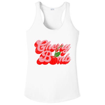 Cherry Bomb Retro 70s Vintage Style Cute Ladies PosiCharge Competitor Racerback Tank