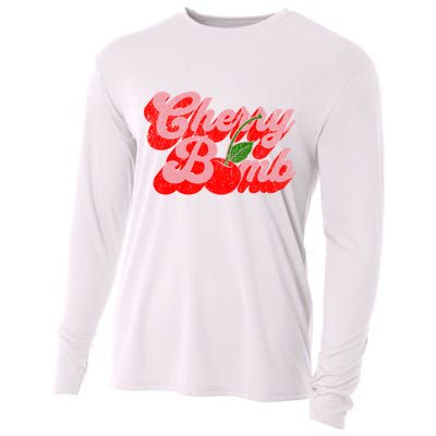 Cherry Bomb Retro 70s Vintage Style Cute Cooling Performance Long Sleeve Crew