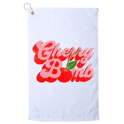 Cherry Bomb Retro 70s Vintage Style Cute Golf Towel