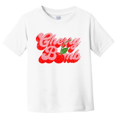Cherry Bomb Retro 70s Vintage Style Cute Toddler T-Shirt