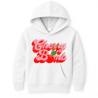 Cherry Bomb Retro 70s Vintage Style Cute Kids Hoodie