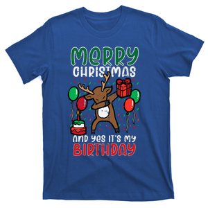 Christmas Birthday Reindeer Dab Xmas Celebration T-Shirt