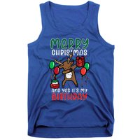 Christmas Birthday Reindeer Dab Xmas Celebration Tank Top