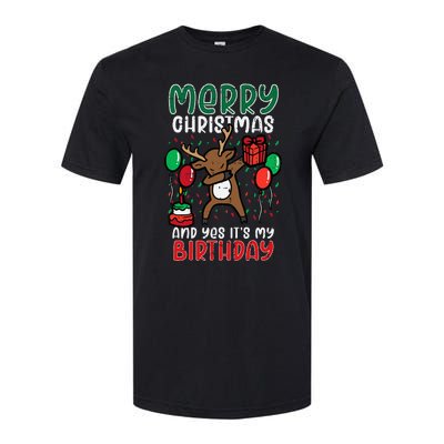 Christmas Birthday Reindeer Dab Xmas Celebration Softstyle® CVC T-Shirt