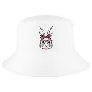 Cute Bunny Rabbit Face Leopard Glasses Girl Happy Easter Day Cool Comfort Performance Bucket Hat