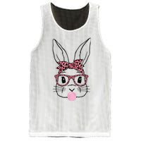 Cute Bunny Rabbit Face Leopard Glasses Girl Happy Easter Day Mesh Reversible Basketball Jersey Tank