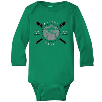 Colorado Baseball Rocky Mountains Baby Long Sleeve Bodysuit